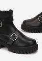 Botine negre workeri cu cataramă Yeza