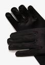 Czarne Długie Rękawiczki Welurowe Neginah
