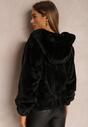 Czarna Kurtka Futerko Teddy Oversize Fofana