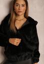 Czarna Kurtka Futerko Teddy Oversize Fofana