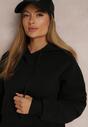 Czarna Bluza Oversize z Kapturem Demili