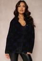 Cardigan Negru-Albastru Inchis Admades