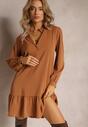 Rochie maro deschis în stil pătrat oversize Neki