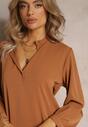 Rochie maro deschis în stil pătrat oversize Neki