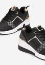 Czarne Sneakersy na Koturnie Yohi