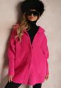 Palton Cardigan Fucsia Lână Cu Gluga Lanai