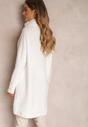 Biała Sukienka Dzianinowa Oversize z Golfem Sinera