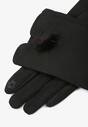 Czarne Rękawiczki z Małym Pomponem Badlile
