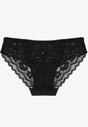 Czarne Majtki o Fasonie Figi z Koronką Agresti