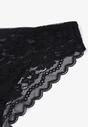 Czarne Majtki o Fasonie Figi z Koronką Agresti