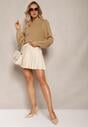 Pulover Bej Tricot cu Nasturi Kithi