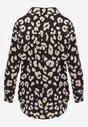 Czarna Koszula Zapinana w Cętki Cenin