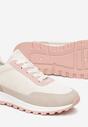 Beżowe Sznurowane Sneakersy przed Kostkę Kiea