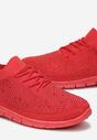 Czerwone Buty Sportowe z Ozdobnym Sznurowaniem i Cyrkoniami Mitil