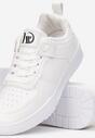 Białe Sneakersy z Imitacji Skóry z Kolorowymi Wstawkami Cardatea