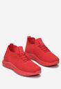 Czerwone Buty Sportowe z Elastyczną Podeszwą i Cholewką Zassin