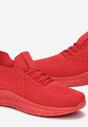 Czerwone Buty Sportowe z Elastyczną Podeszwą i Cholewką Zassin