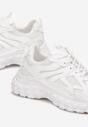 Białe Wiązane Sneakersy z Amortyzującą Wkładką Elnell