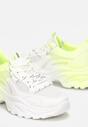 Biało-Zielone Sneakersy z Podwójnymi Sznurówkami Ombre Tecolo
