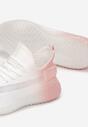 Biało-Różowe Wsuwane Buty Sportowe na Płaskiej Podeszwie z Efektem Ombre Henriette