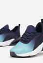 Granatowo-Niebieskie Wsuwane Sneakersy na Płaskiej Podeszwie ze Żłobieniami Nolde