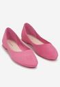 Balerini Fucsia Slip On din piele intoarsa ecologica Samanvi