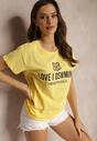 Żółty T-shirt z Napisem Nifies