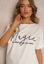 Tricou alb supradimensionat cu imprimeu Nashein