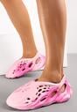 Różowe Gumowe Sneakersy Zdobione Efektem Ombre i Wycięciami Lisna