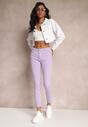 Fioletowe Jeansy Skinny z Efektem Push Up Karinali