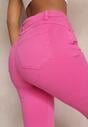 Fuksjowe Jeansy Skinny z Efektem Push Up Karinali