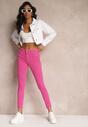 Fuksjowe Jeansy Skinny z Efektem Push Up Karinali