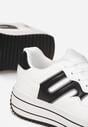 Białe Sneakersy Sznurowane na Platformie Macelynn