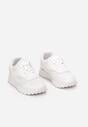 Białe Sznurowane Sneakersy na Płaskiej Podeszwie Salisa