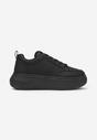 Sneakers Negri cu Platformă și Șiret Kior