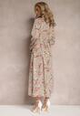 Rochie Cămașă Maxi Roz-Mintă cu Buzunare și Nasturi Merra