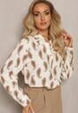Cămașă Bej-Maro din Bumbac cu Model Paisley Fin Kaisleigh