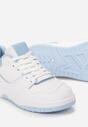 Biało-Niebieskie Sneakersy na Płaskiej Podeszwie z Bieżnikiem Figedla