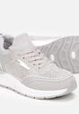 Szare Sneakersy z Błyszczącymi Cyrkoniami Aviveria