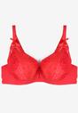 Czerwony Biustonosz Koronkowy Push-Up Anasine