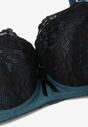 Ciemnozielony Biustonosz Koronkowy Push-Up Anasine