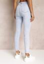 Jasnoniebieskie Gładkie Jeansy Skinny Push Up Dirnorri