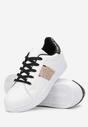 Biało-Czarne Sneakersy Sznurowane z Wstawkami Danthe