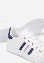 Biało-Niebieskie Sneakersy Sznurowane Pakkasa