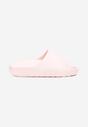 Różowe Piankowe Klapki z Grubą Podeszwą i Szerokim Paskiem Zamila