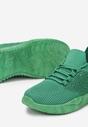 Zielone Wsuwane Buty Sportowe z Cyrkoniami na Płaskiej Podeszwie  Tamsina