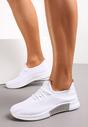 Białe Wsuwane Buty Sportowe z Krótką Elastyczną Cholewką Virnwe