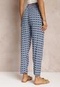 Pantaloni bleumarin cu imprimeu Innozentia