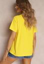 Żółty T-shirt z Krótkim Rękawem i Okrągłym Dekoltem Volksa