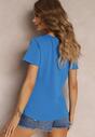 Niebieski Bawełniany T-shirt Melinthe